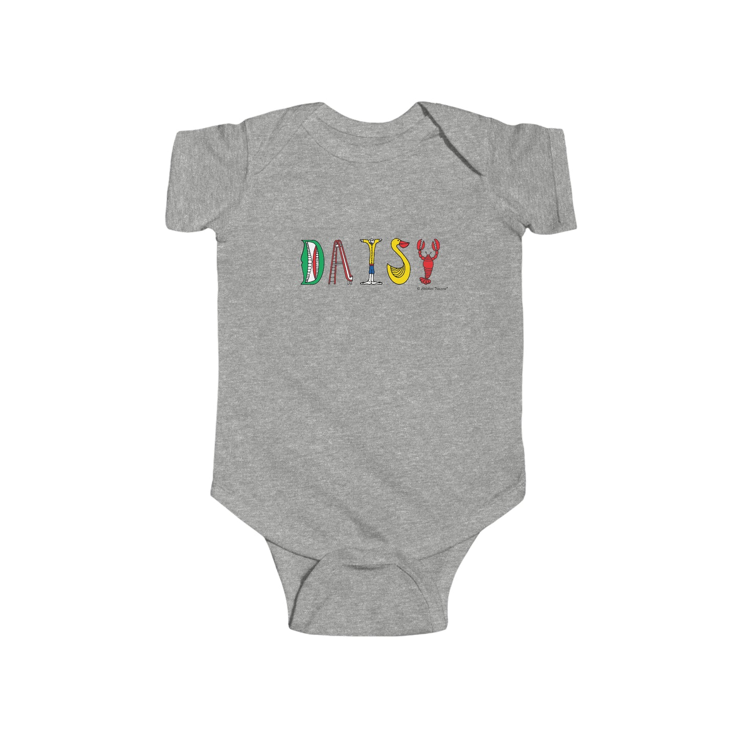 Personalized Infant Fine Jersey Bodysuit - Original Alphabet - Childhood Treasures