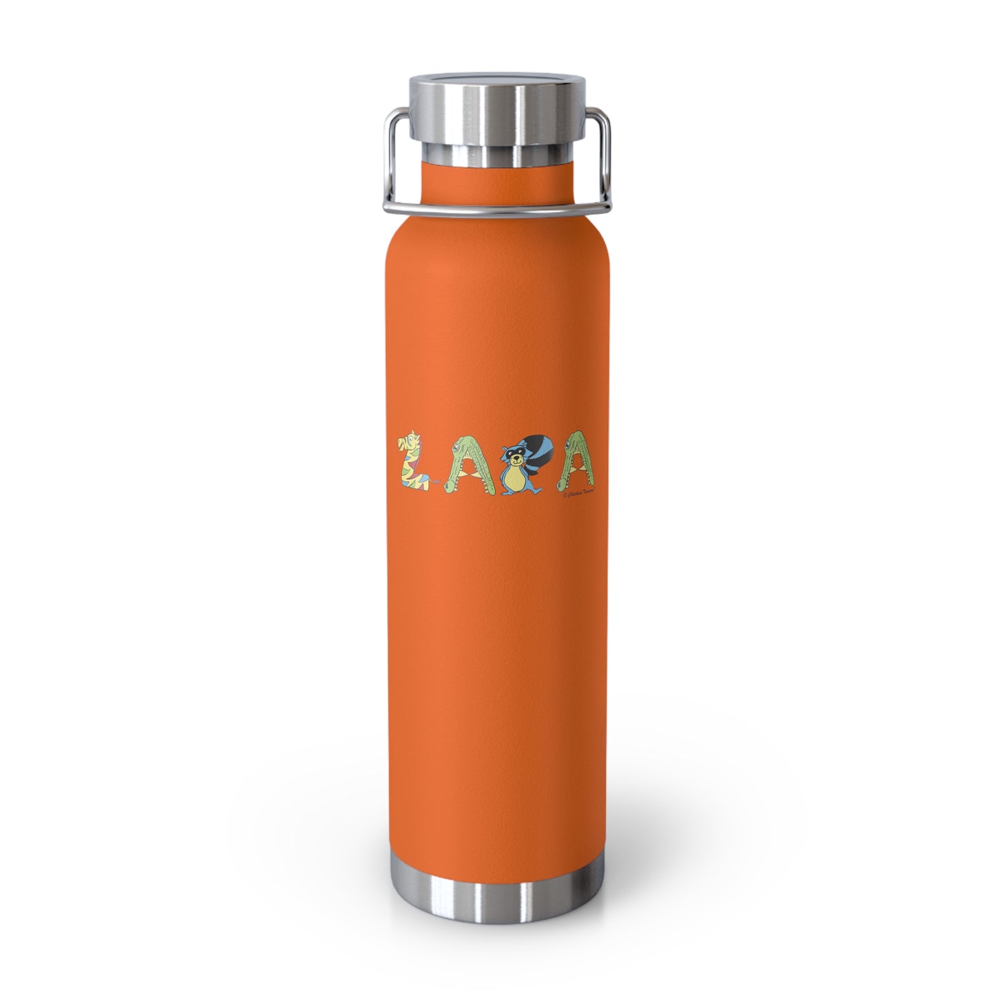 Personalized Name Copper Vacuum Insulated Bottle, 22oz - Animal Alphabet - Childhood Treasures