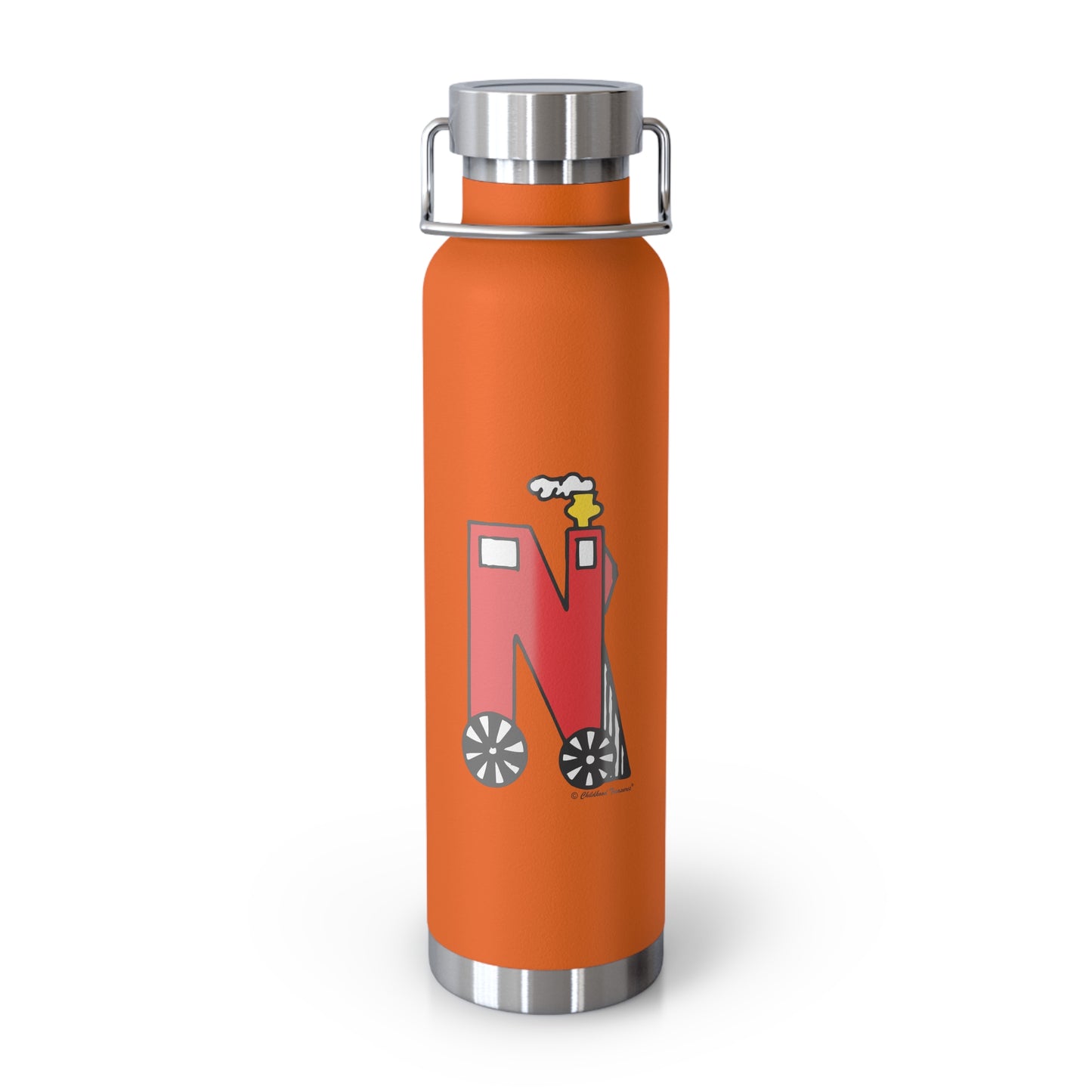 Personalized Copper Vacuum Insulated Bottle, 22oz - Original Alphabet - Childhood Treasures