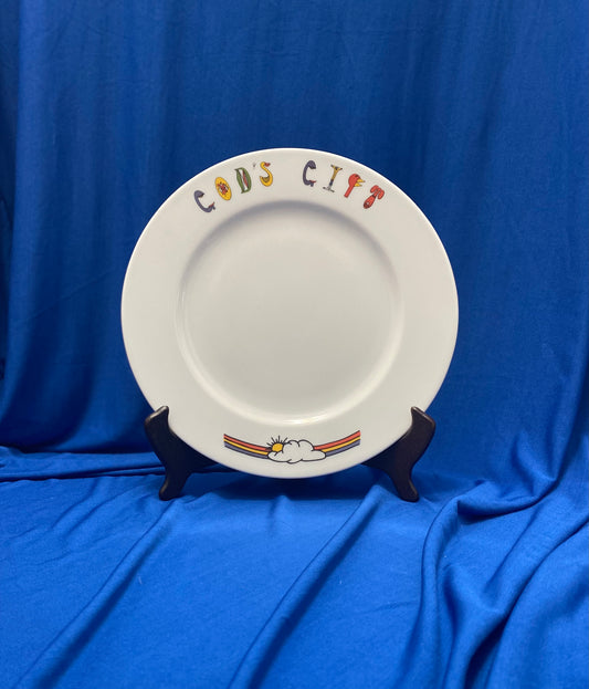 God's Gift Plate with Rainbow